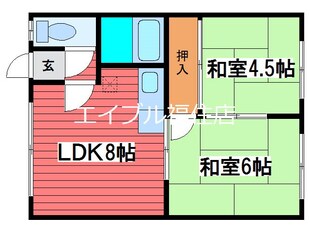 ひまわりハイツの物件間取画像